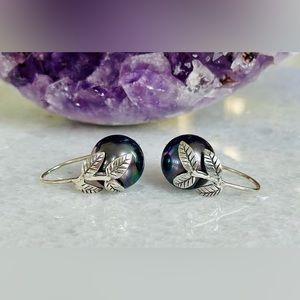 New genuine black pearl & sterling silver made in Bali